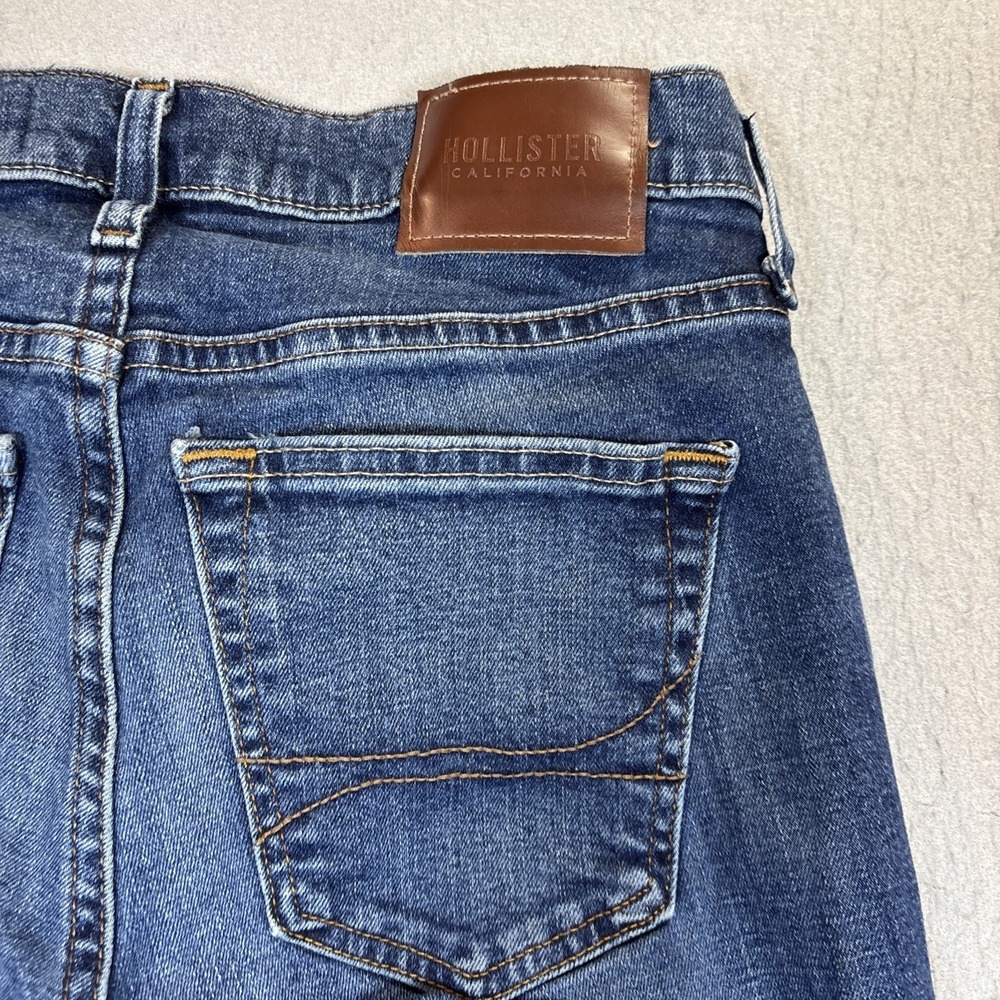 Hollister Bootcut Blue Denim Jean Regular Fit 5-Pocket Women Medium Wash 28X28 - Picture 8 of 11